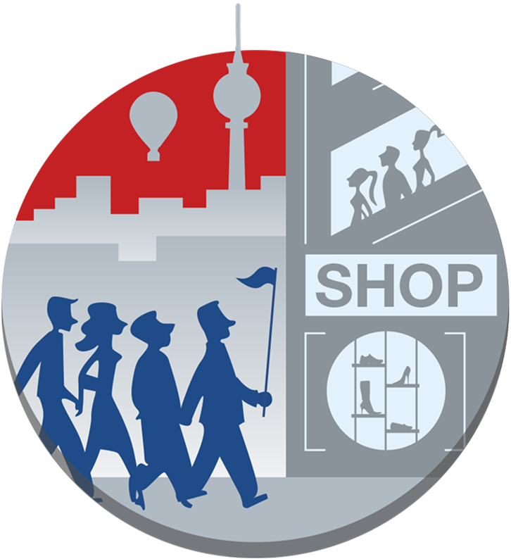 Illustration Tour durch Retail Stores